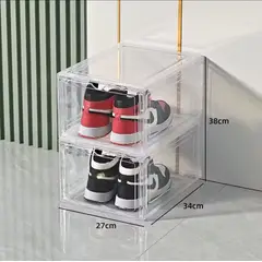GENERICO - Caja Organizadora Apilable Transparente Zapatos Maquillaje