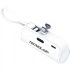 TECNOLAB - Powerbank 10000mAh 20W Carga Rápida Dual Blanco - SC