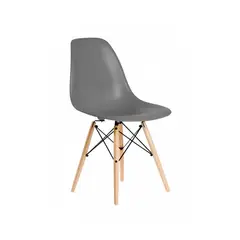 GENERICO - Silla Comedor Acolchada Eames Gris