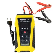 TECNOLAB - Cargador 12V Auto y Moto 6A Portátil - SC
