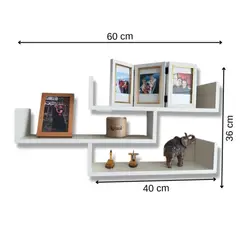 GENERICO - Set triple corchete blancas 40cm