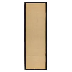 BAZHARS - Alfombra pasillo Yute 70X240 cm Bab Black