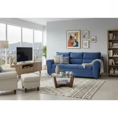 MEXX MUEBLES - Sofa Dubai 3 Cuerpos Felpa