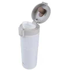 NATIONAL GEOGRAPHIC - Mug Acero Inoxidable Tapa Con Pulsador y Antideslizante 480ml Blanco