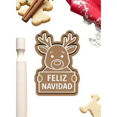 GENERICO - Cortador De Galletas - Reno Feliz Navidad