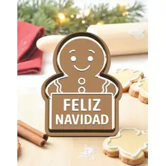 GENERICO - Cortador De Galletas - Galleta Feliz Navidad