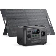 BLUETTI - Generador Solar Portátil 600w288Wh con Panel Solar 100 W,LiFePO4 Batería para Acampar, Pesca, y Cortes de Luz