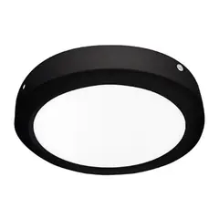 DEMASLED - Panel LED Redondo Negro 22cm 18W 1440lm Blanco Neutro Sobrepuesto