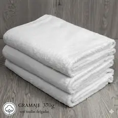 GARSIL - Toalla De Baño Algodon Blancas 70x140 De 370gr Hotel