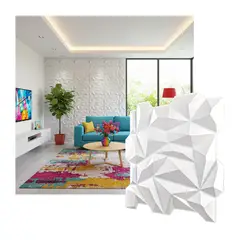 MERCAR RAY - Wall Panel Decorativo 3D Cristal 3.5m² 16 paneles 50 x 50 cm