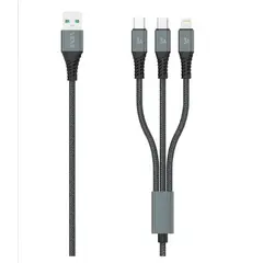 GENERICO - Cable De Carga Rápida 3 En 1 Usb 1.2m 3.0a Vidvie Cb4022