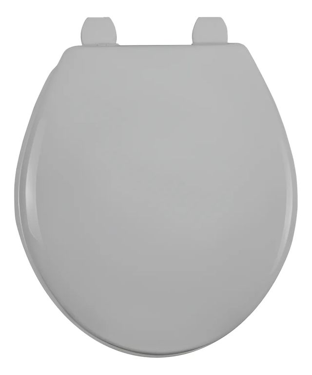 Asiento Plástico Redondo Antibacterial Color Gris - Bemis