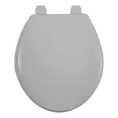 GENERICO - Asiento Plástico Redondo Antibacterial Color Gris - Bemis