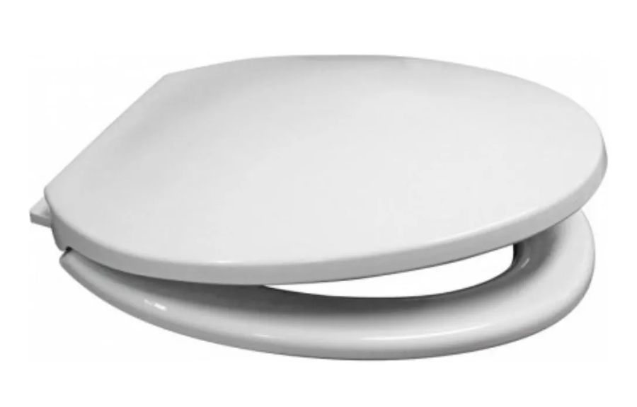Asiento Tapa Wc Elongado Reforzado - Cierre Suave Hoffens Blanco
