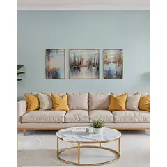 DEKAM DISEÑO - CUADRO TRIPTICO DISEÑO MARIANA PORCELANA DIAMANTES