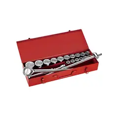 GENERICO - Juegos De Dados Chicharra Cuadrante 3/4 Drive 19-50mm 21 Pcs Color Plateado