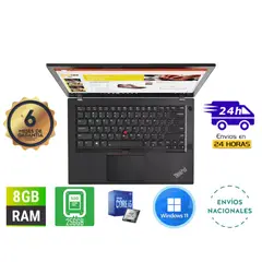 LENOVO - Thinkpad T470 14" - Intel Core i5 8GB RAM 256GB SSD ADLX65YCC2D W10Pro REACONDICIONADO