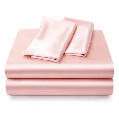 ROSEWOOD - Sabanas Satin Ultra Suaves Juego Completo - Coral - 2 Plazas