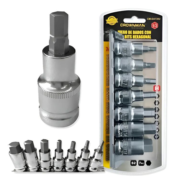 Crownman Cmda7202 Juego De Dados Hexagonales 7 Pcs Gris