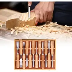 GENERICO - Gubias Para Tallado De Madera - Pack De 12 Herramientas