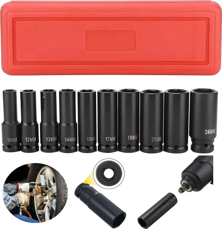 10 Piezas Juego Set Dados De Impacto 12 8 A 24 Mm En Caja