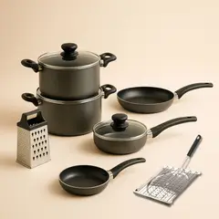 ILKO - Juego Ollas Cocina Everyday Antiadherente 9 pzs