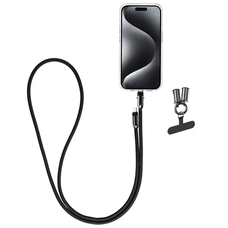 Cable de Datos Colgante 2 en 1 Tipo-C a Tipo-C 1.2m 60w