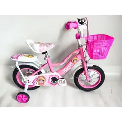 GENERICO - Bicicleta Aro 12 Para Niños Con Ruedas De Aprendizaje ROSADA