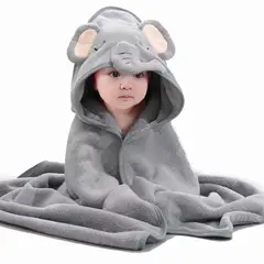 KINDA NICE - Toallas De Baño Algodón Cómodo Con Capucha Para Niños
