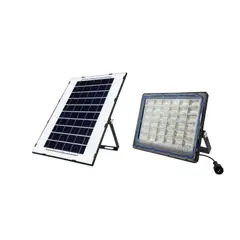 GENERICO - Foco Exterior Solar Led 200w Panel Separado Control Remoto Negro Blanco