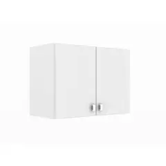 TECNOMOBILI - Repisa armario con puertas para pared blanco 45 x 63 x 31cm