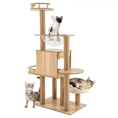 KERU - Torre Castillo y Rascador para Gatos Interactivo 6 NIVELES
