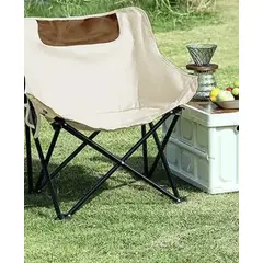 IDEEHOUSE - Silla Camping Pegable+ Bolso Blanco