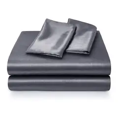 ROSEWOOD - Sabanas Satin Ultra Suaves Juego Completo - Gris - Super King