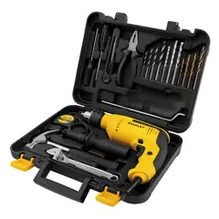STANLEY - Taladro Percutor 700w + Set 18 Acc. Sdh700kv-b2c Color Amarillo.