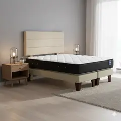 GAEX - Cama Europea 2 Plazas 190 Respaldo Atacama