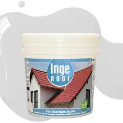 INGEPINT - Pintura para techo zinc y galvanizado base agua 1 gl gris claro