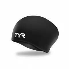 TYR - GORRO NATACION SILICONA LONG HAIR NEGRO
