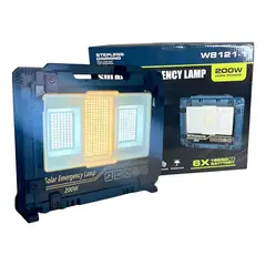 TASBEL - Foco Led Reflector Recargable Con Panel Solar 200w