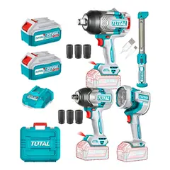 TOTAL TOOLS - Kit Llave Impacto 850nm Y 1350nm + 2 Lamparas Total