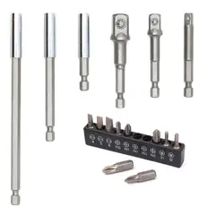 GENERICO - Kit de Extensiones Adaptadores para Puntas y dados de impacto de Taladro