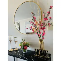 DEKAM DISEÑO - Espejo Redondo Dorado 60 Cms