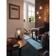 EGLO - Lampara Sobremesa Newtown Vintage Acero Negro 1X60W E27 Cod49481