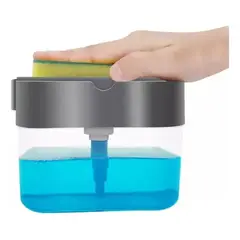 GENERICO - Dispensador Lavaloza Manual Jabón Con Esponja