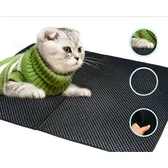 GENERICO - Tapete Para Gato Arenero 75x55cm Alfombra Caja De Arena Gato Color Negro