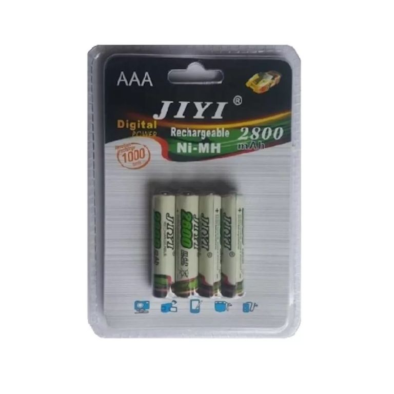 Pila Recargables AAA Songpus Pack 4u 2700Mah Ni-Mh 1000 ciclos
