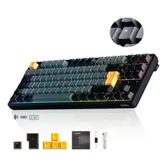 DAREU - Teclado Gamer EK-87PRO Bluetooth 2.4G Gasket Hot-Swap