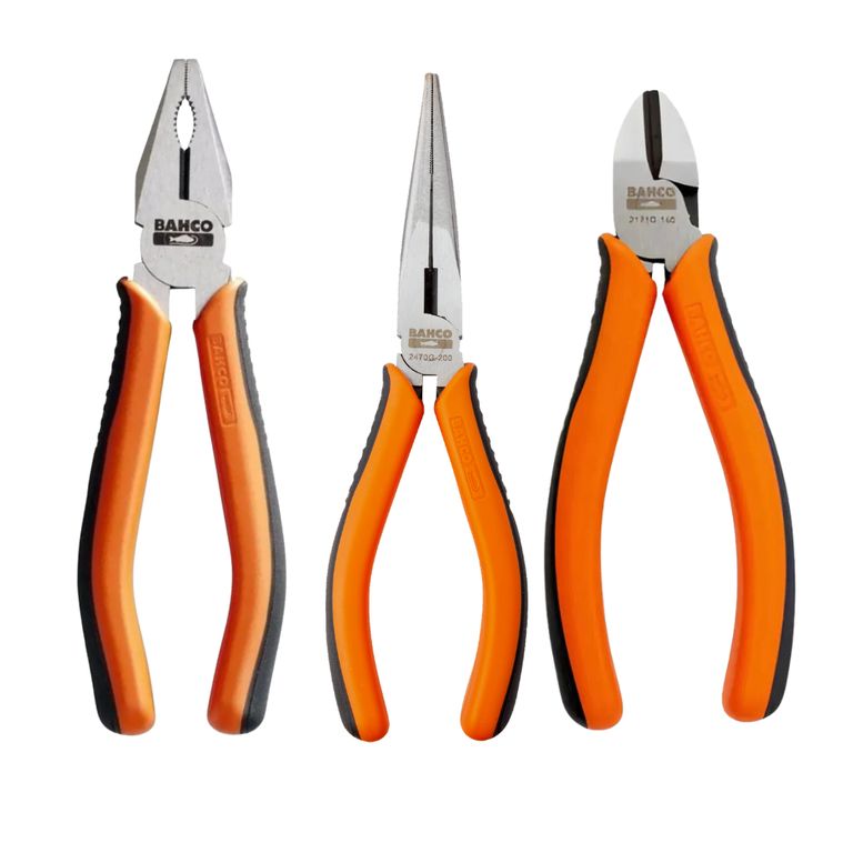 Set Alicates Universal/Punta/Corte Mango Bicomponentes a $32.990