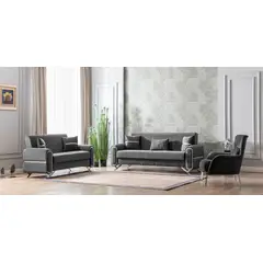 GENERICO - Sofa Camas Escalade Gris 2 cuerpos