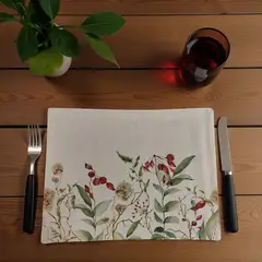 GENERICO - Set 6 Individuales de Lino 35x45 Repelente a Liquido-antimancha md15